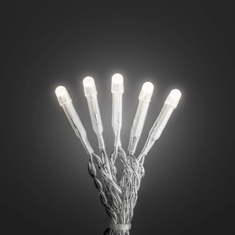 Konstsmide Micro LED-Lichterkette, gefrostet, 30V Innentrafo