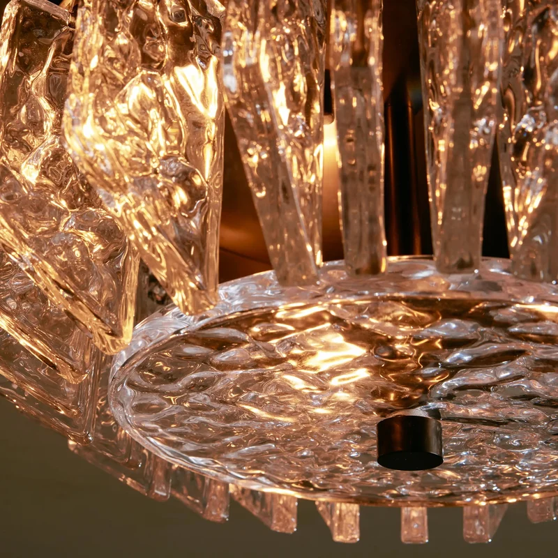 Vetro Nero Flush Mount | Fluted Glass & Stainless Steel | CLVN150BK