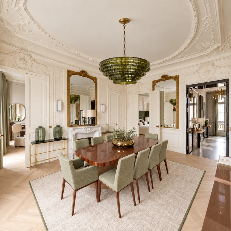 The Bellatrix Chandelier | Green Glass | CLBLXGCH