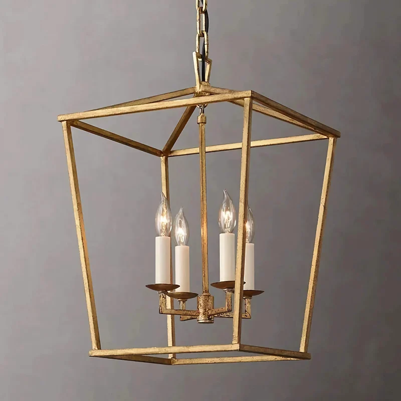 Open-Frame Brass Lantern Pendant | 4-Light | CL85074V