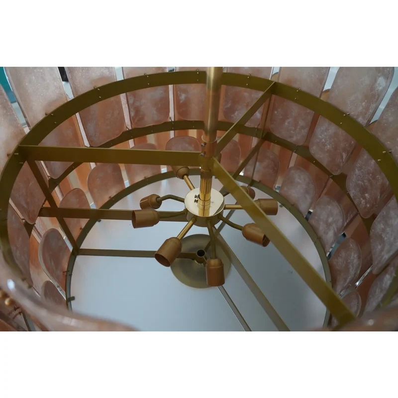 The Ascenza Chandelier | Glass & Brass | CLND042