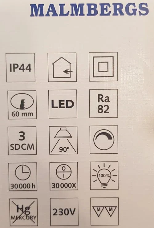 9er Set LED Einbaustrahler MD-315 dimmbar IP44 – Slim 60 mm, 230 V, Weiß