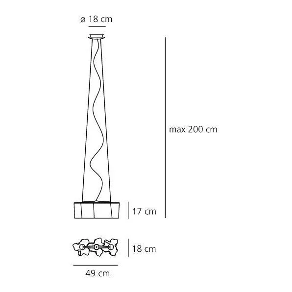 Artemide - Pendelleuchte Logico Sospensione Micro 3 in Linea (Ausstellungsware)