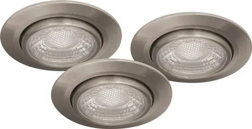 6er Set LED Einbaustrahler Silber – dimmbar – schwenkbar – IP44 – ultra flach – Malmbergs MD-13