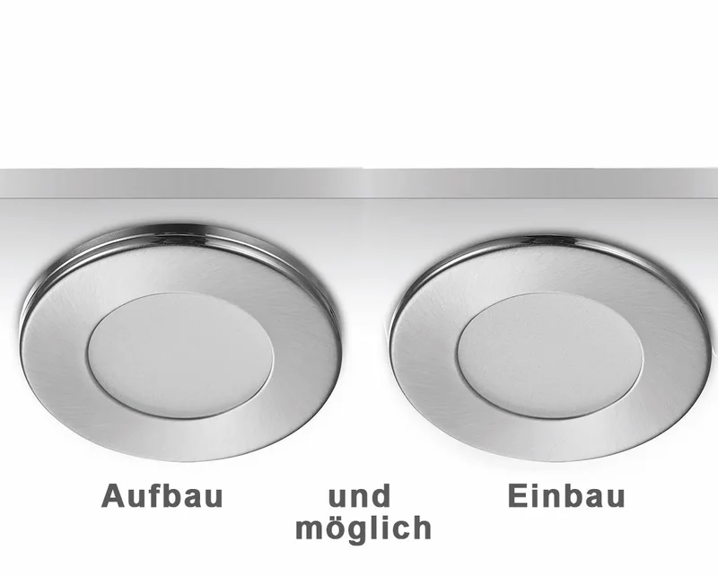 6er Set LED Möbeleinbauleuchten dimmbar 57 mm ultra-slim – Malmbergs MD-305