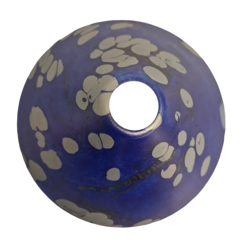 BRUCK Lampenglas Ersatzglas – handbemalter Glas-Lampenschirm in Blau
