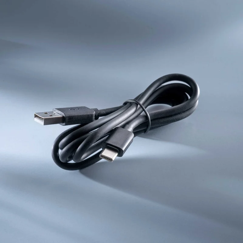 Kabel, USB-C auf USB-A, schwarz, 1m