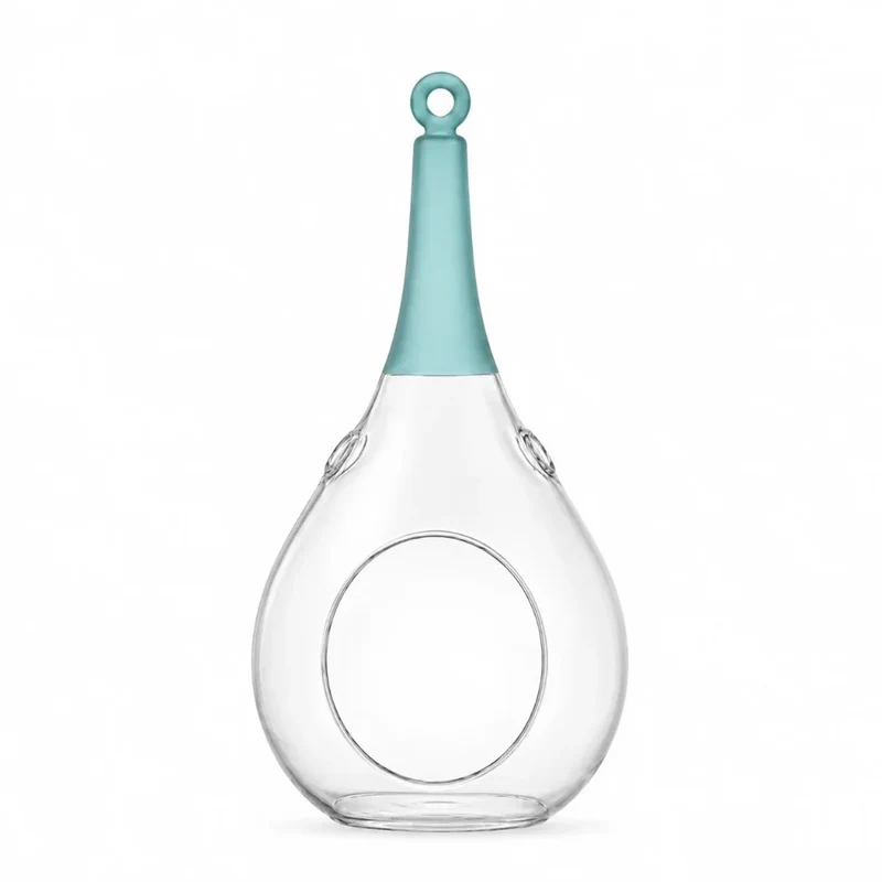 Sompex Taura Hängewindlicht Blau 23,5 cm – mundgeblasen & handbemalt