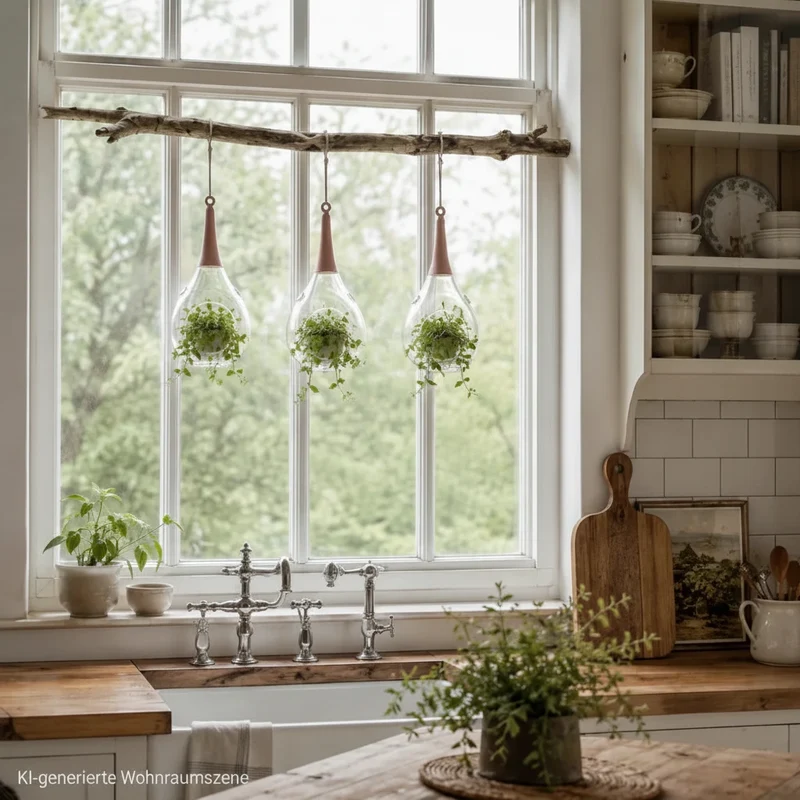 Sompex Taura Hängewindlicht Glas Rosa 30 cm – mundgeblasen · handbemalt · Tropfenform