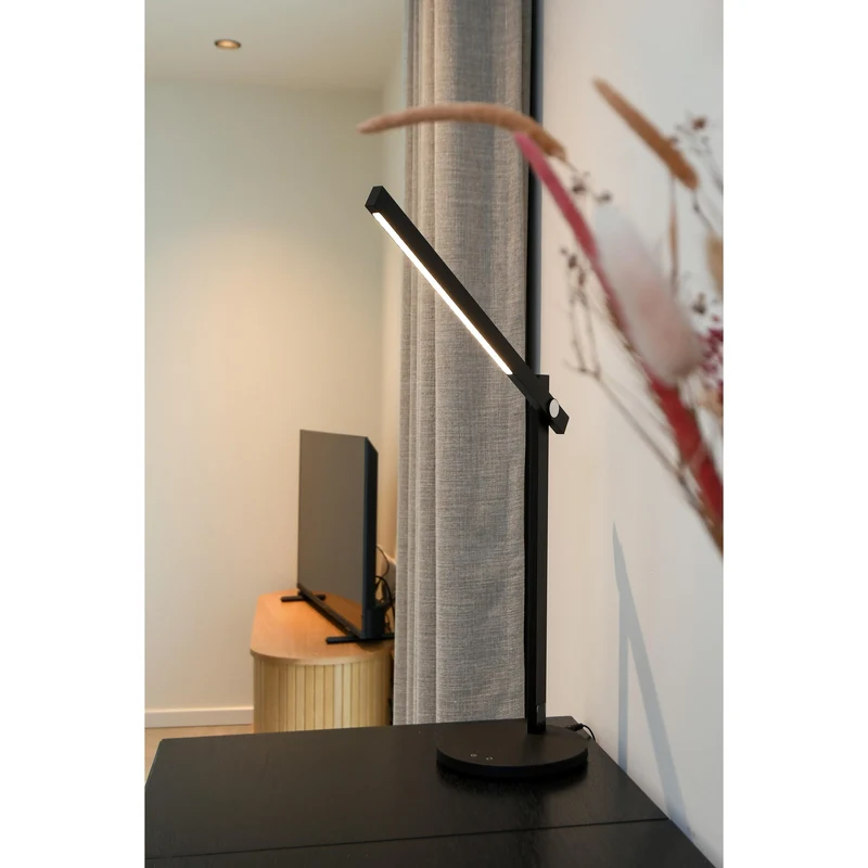 OSRAM Panan Alu Tischleuchte, Schwarz, Aluminium, dimmbar
