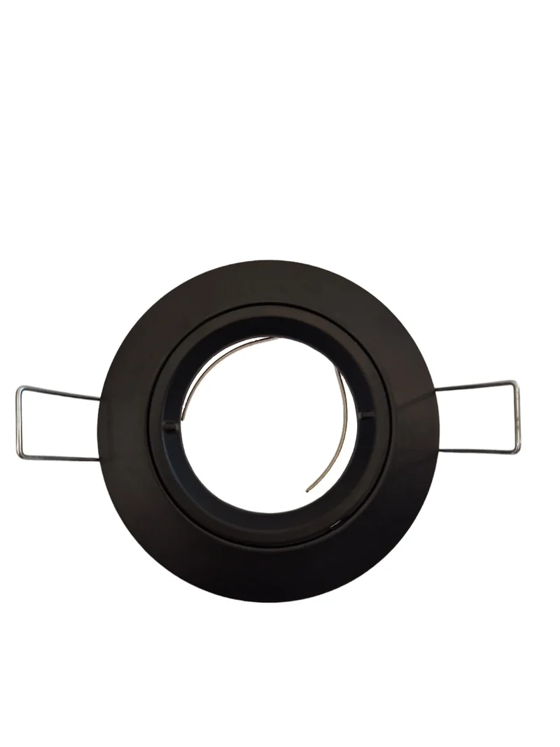 LED Einbaustrahler Rahmen schwarz matt – GU10 Einbaurahmen 70–75 mm, 230 V, Bajonettverschluss