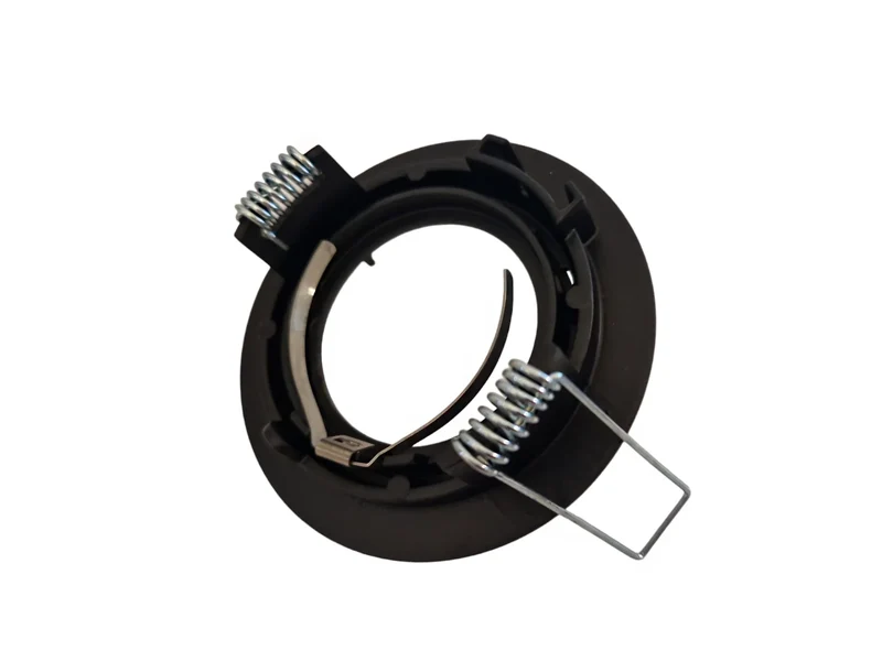 LED Einbaustrahler Rahmen schwarz matt – GU10 Einbaurahmen 70–75 mm, 230 V, Bajonettverschluss