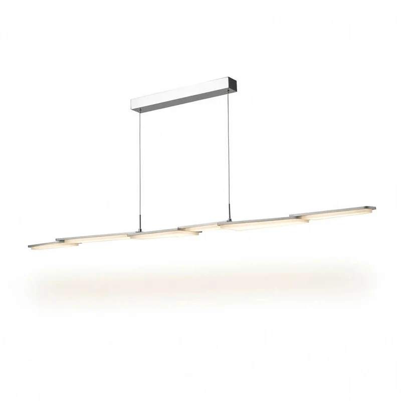 LED Esstischlampe SPACY – dimmbare Pendelleuchte 140 cm, Aluminium, warmweiß