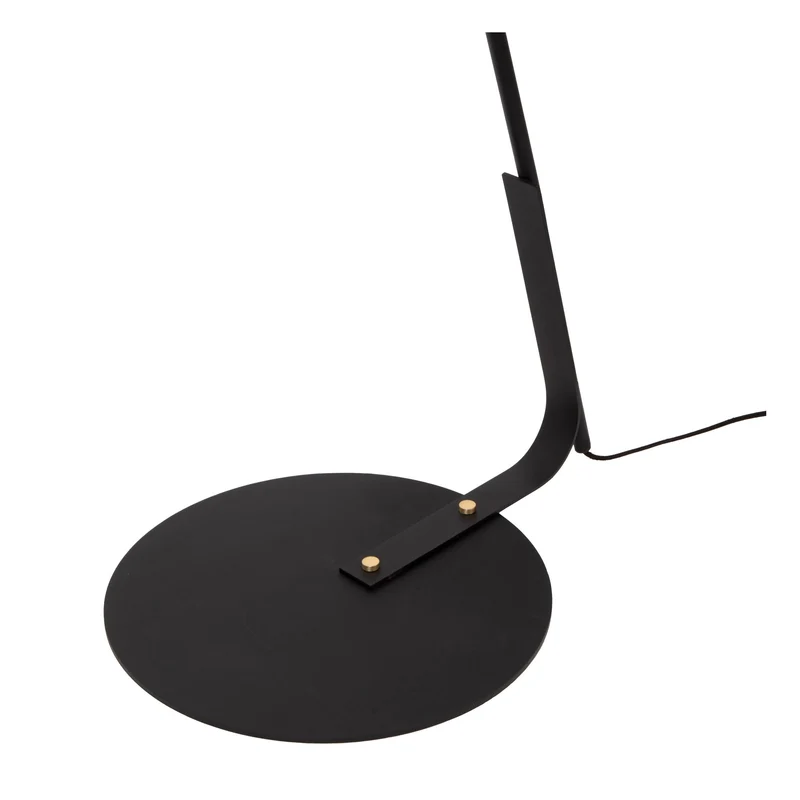 Stehleuchte Kelso mit Leinenschirm Schwarz 180cm