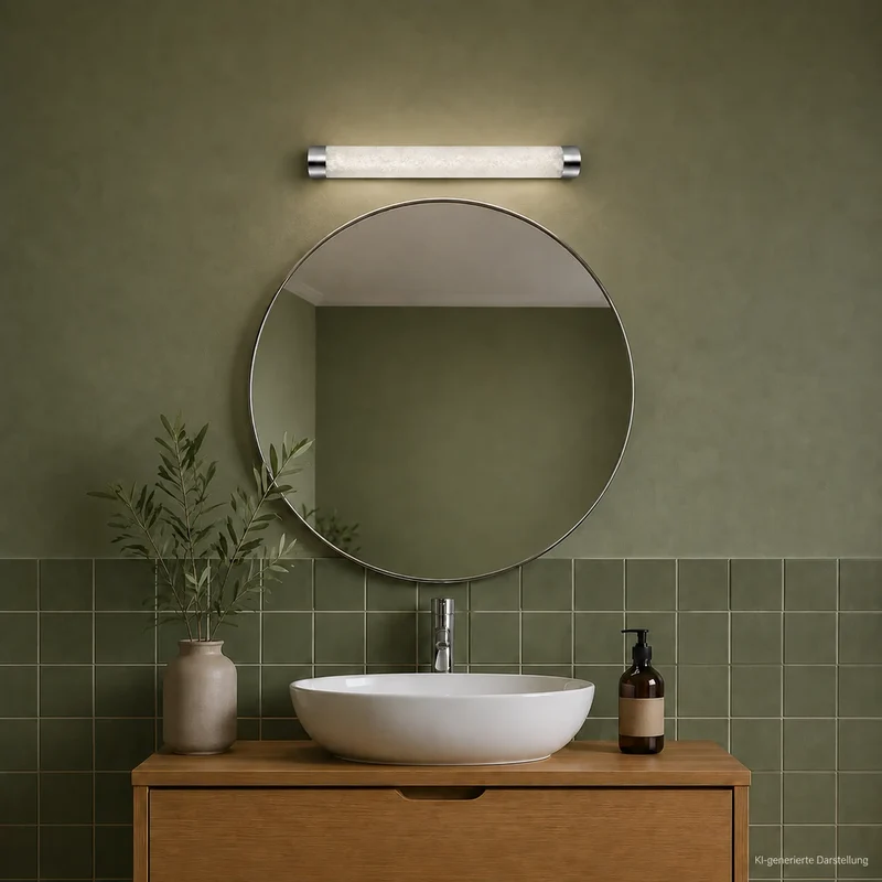LED Badezimmerlampe 61,5 cm IP44 – Spiegelleuchte Kristalloptik 1200 lm 4000K – Bad Wandleuchte