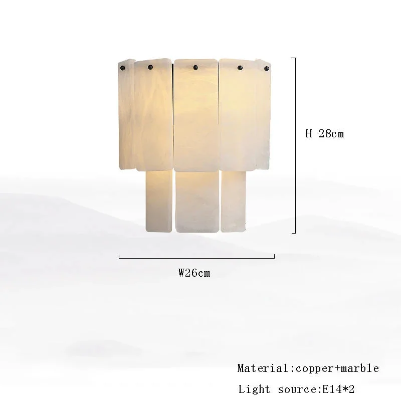 Double Layered Alabaster Wall Sconce | CLVVC0202