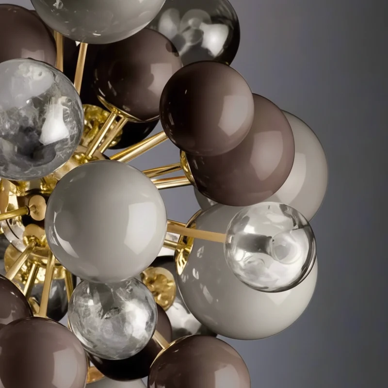 Glass Globe Chandelier | Café Grey | CLPT85201