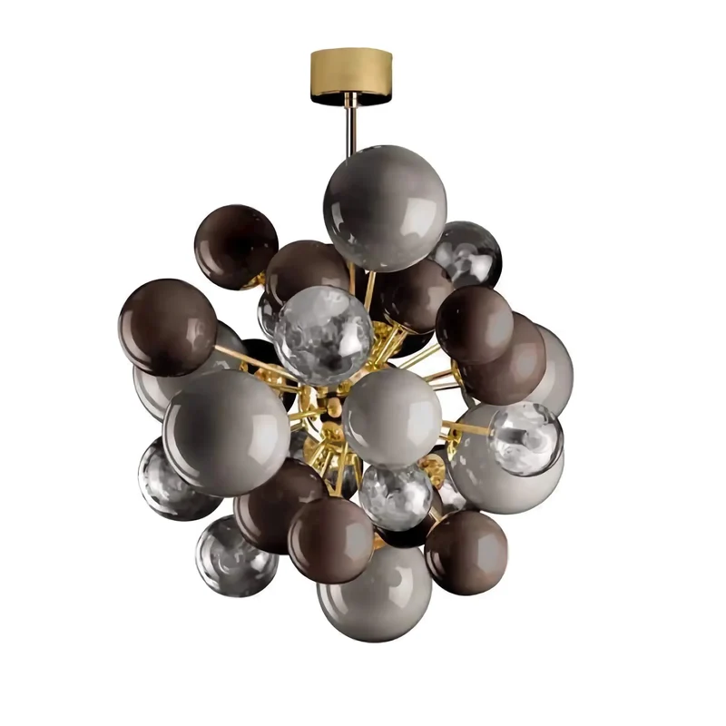 Glass Globe Chandelier | Café Grey | CLPT85201