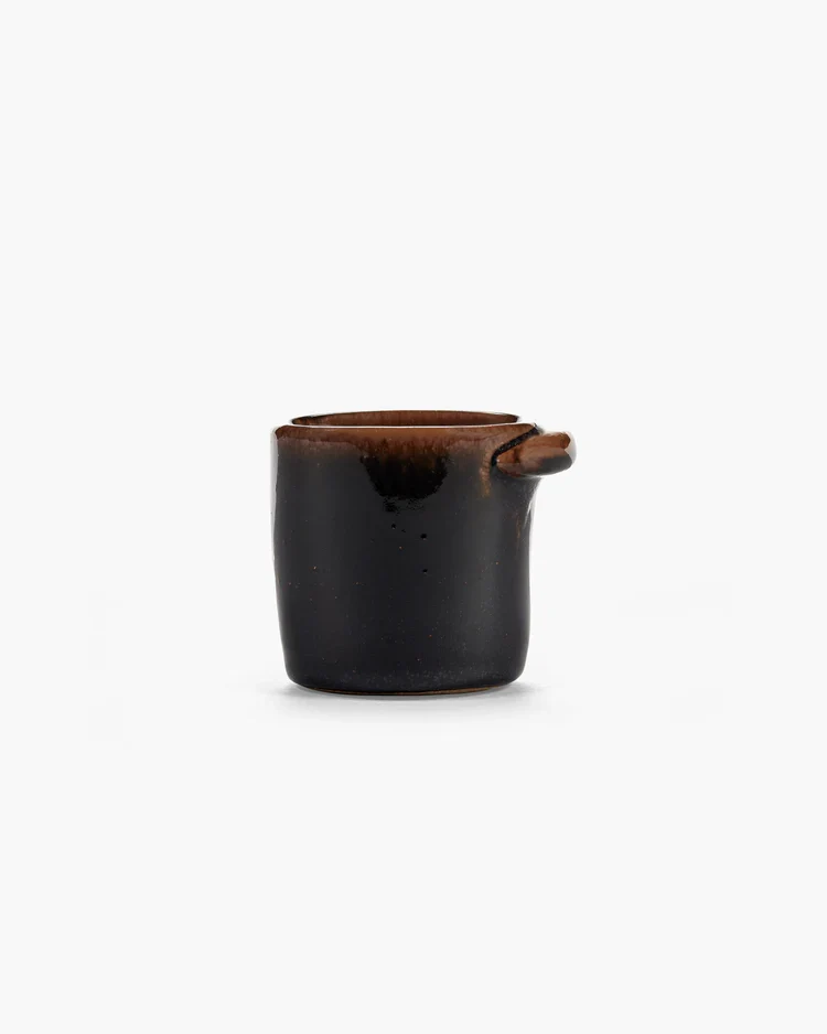 2er Set Espresso Tasse ohne Henkel dunkelbraun Out of Lines Serax
