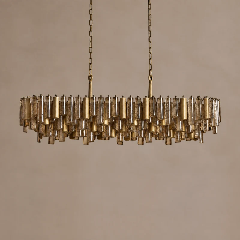 Veneziana Linear Chandelier | Cast Glass | CLVNZLIN