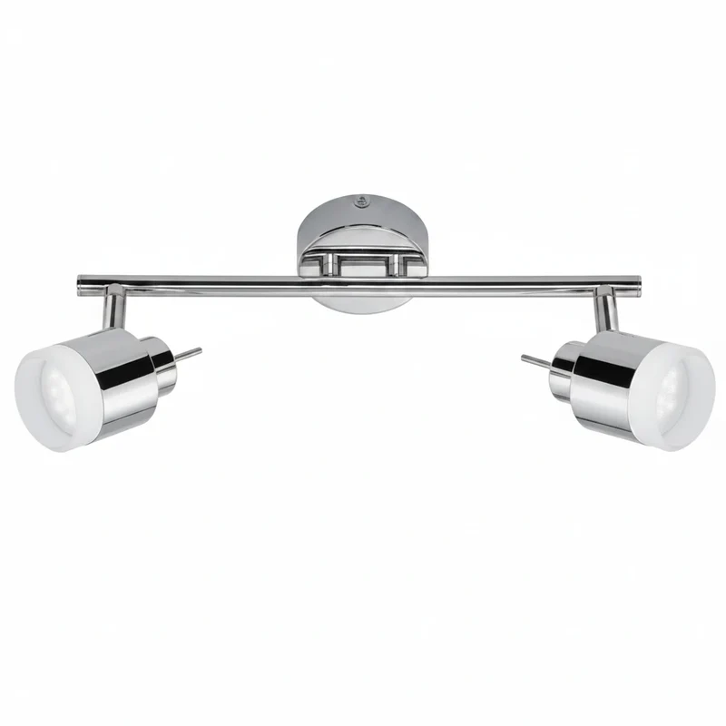 LED Deckenstrahler Badezimmer 2-flammig Chrom – IP44 Deckenspot für Bad & Feuchtraum, 230V