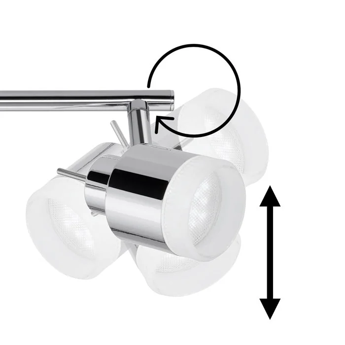LED Deckenstrahler Badezimmer 2-flammig Chrom – IP44 Deckenspot für Bad & Feuchtraum, 230V