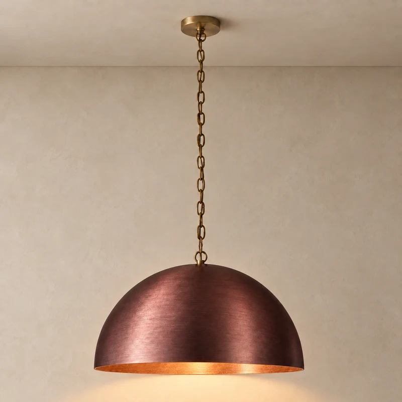 Aurelia Dome Pendant | Red Stainless Steel | CLSS8501R