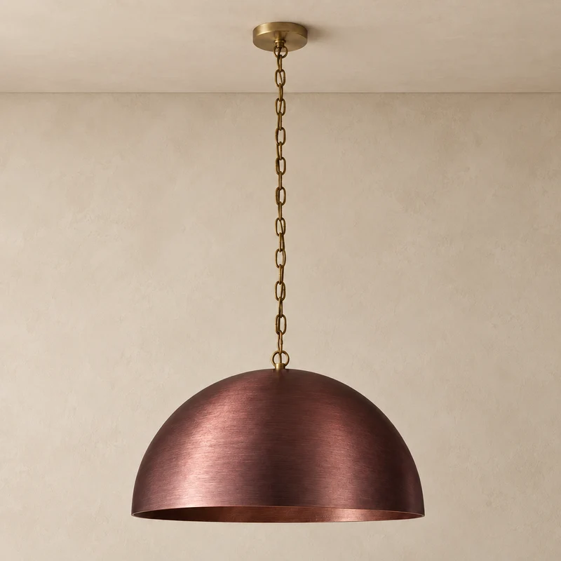 Aurelia Dome Pendant | Red Stainless Steel | CLSS8501R