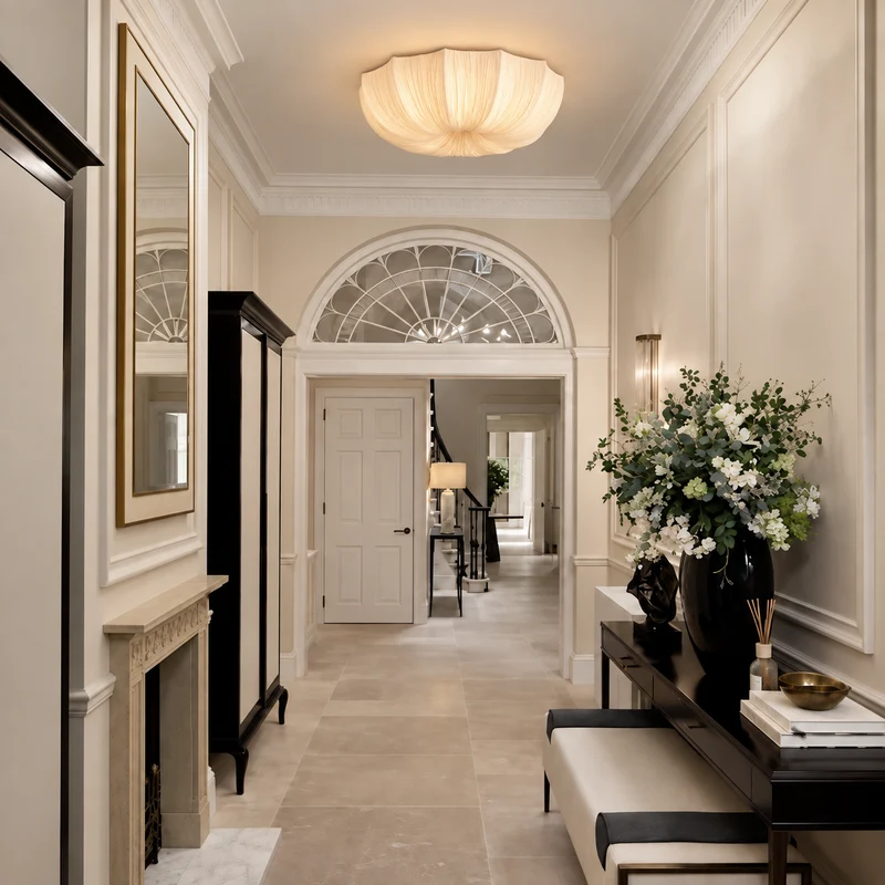 Sabina Flush Mount | Linen | CLQC030F