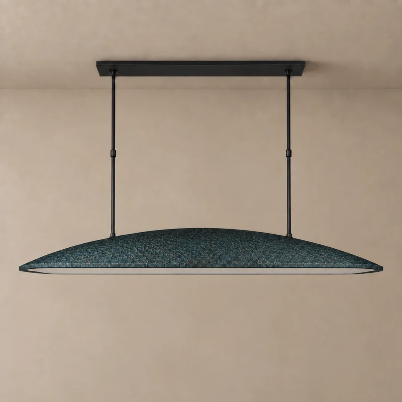 Linear Green Chandelier Light | CLMJU015GF
