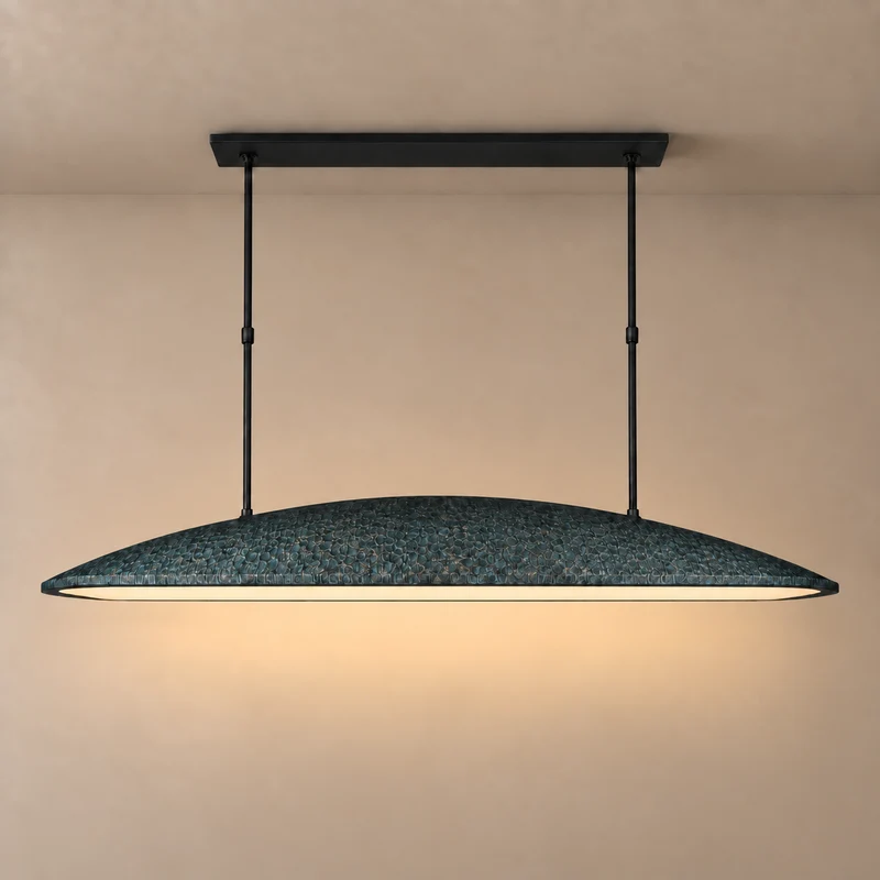 Linear Green Chandelier Light | CLMJU015GF