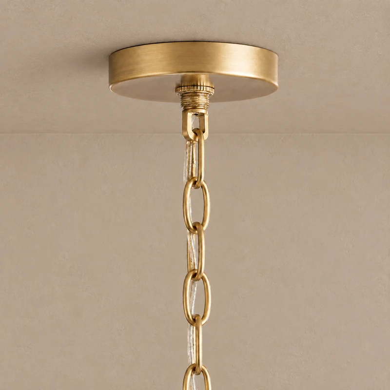 The Belluno Lantern | Clear Glass & Brass Pendant | CLND038-C