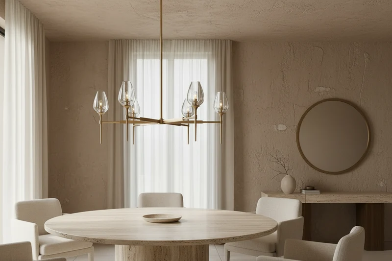 Candle Chandelier | Smoked Glass & Brass | CLZXS0250