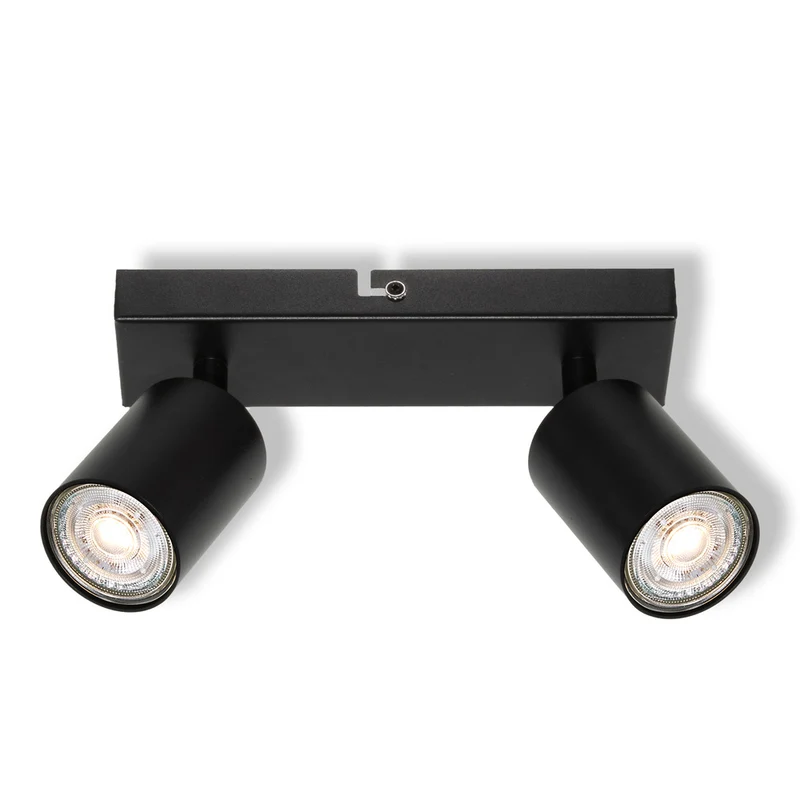 OSRAM 2-Punkt LED Spot ELEMENTAL Black, Leuchte, 2xGU10, Schwarz, 21 x 13,8 x 6,5 cm