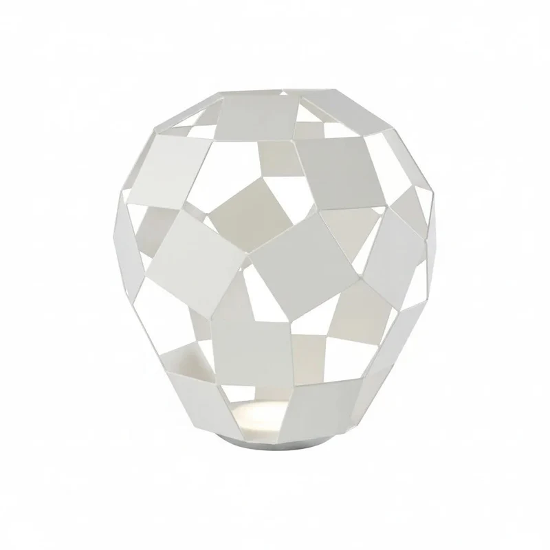 Sompex Belly LED-Tischlampe – geometrisches Design mit Schattenspiel, Weiß, dimmbar