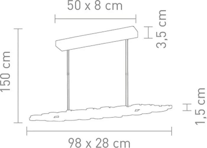 LED Esstischlampe DREAM – Design Hängeleuchte in Wolkenform, schwarz, dimmbar (98 cm)