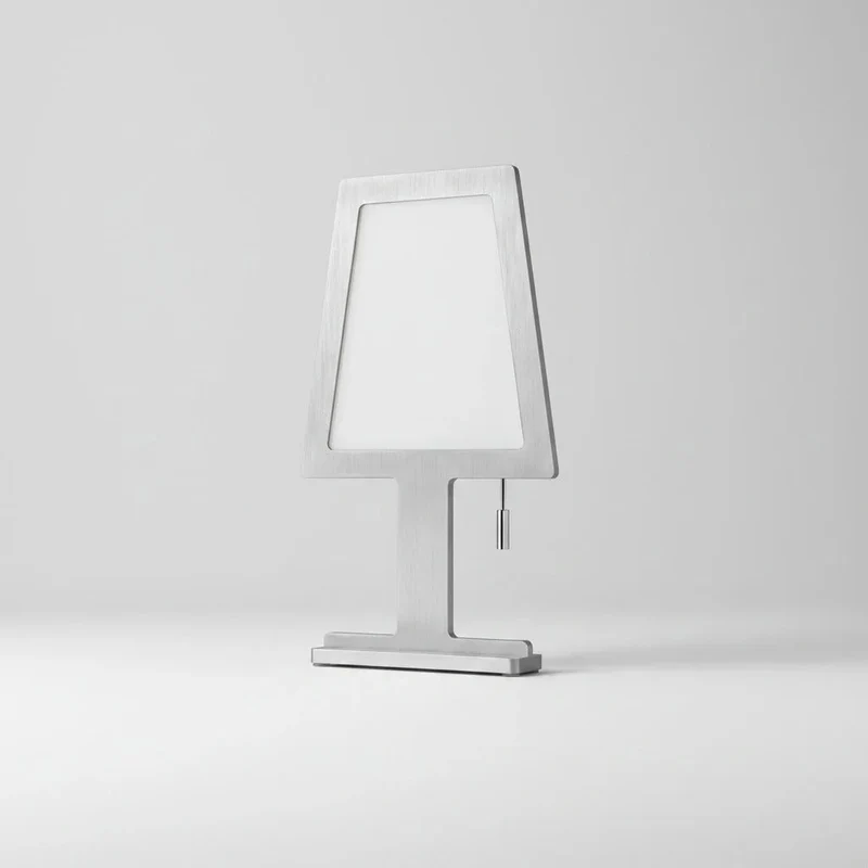 Sompex STEVE LED-Tischlampe – nur 1 cm flach, Aluminium gebürstet, Touch-dimmbar