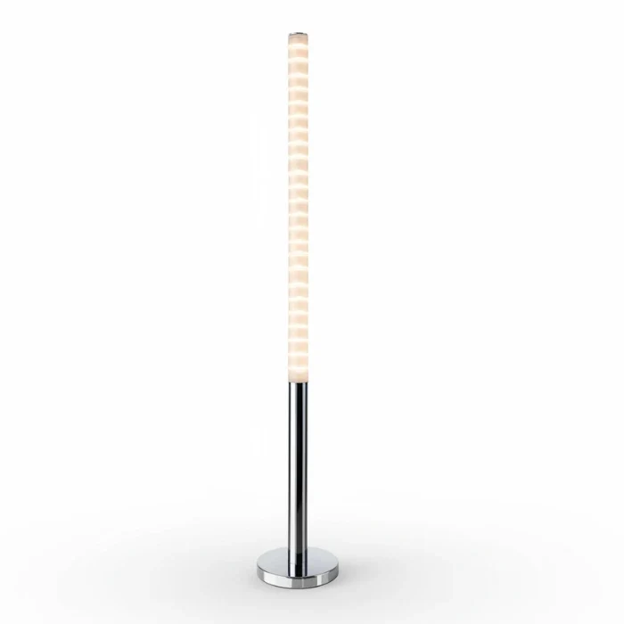 LED Lichtsäule POLE – dimmbare Stehleuchte in Stabform mit 3D-Effekt, Chrom, 130 cm von Sompex