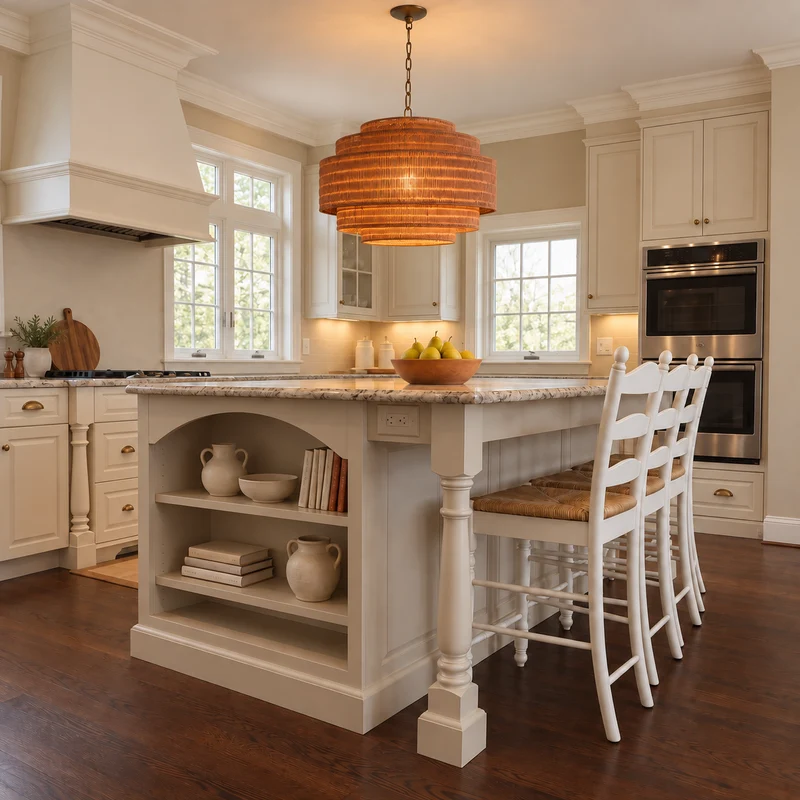 The Intreccio Tiered Rattan Chandelier | Cognac | CLINT-CG