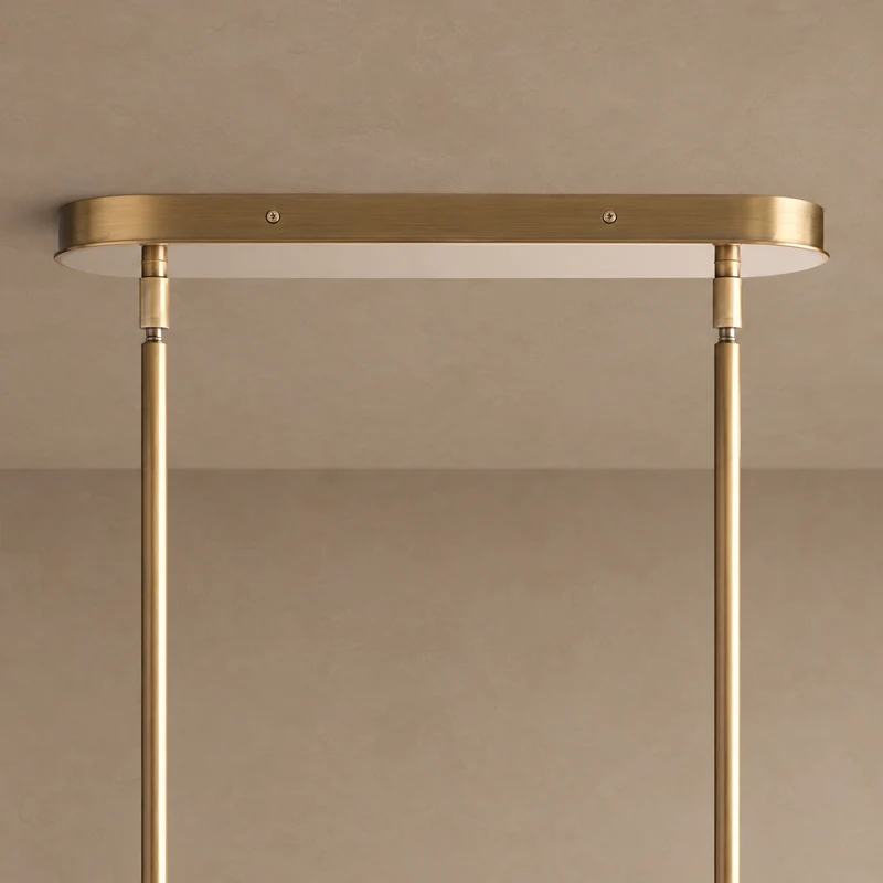 Glass Disc Linear Chandelier | Brass | CLDSCL