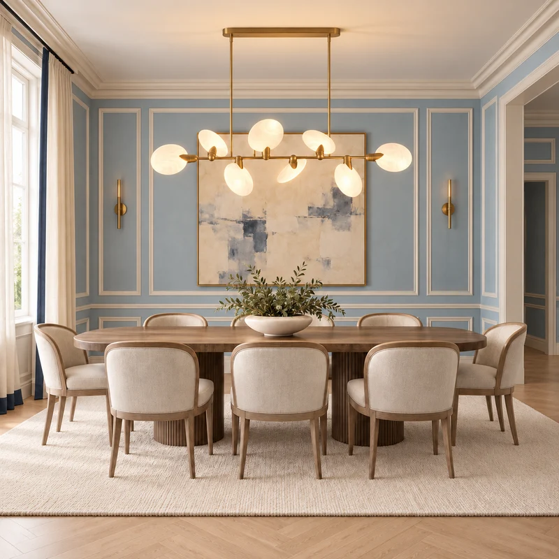 Glass Disc Linear Chandelier | Brass | CLDSCL