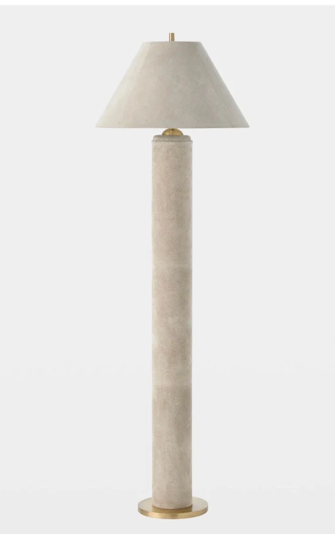 Montalcino Leather Floor Lamp | Beige | CLMNT068B