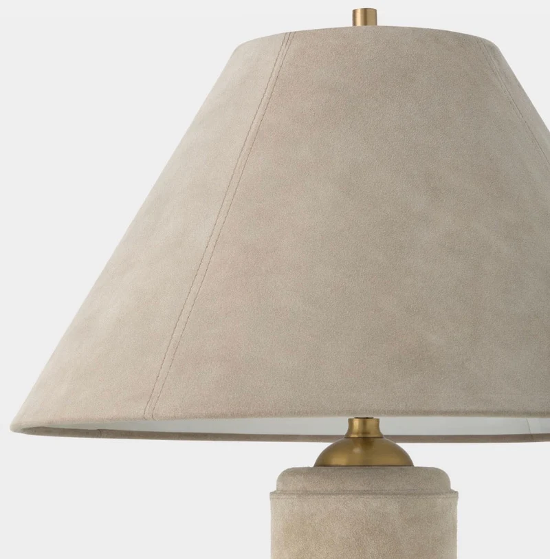 Montalcino Leather Floor Lamp | Beige | CLMNT068B