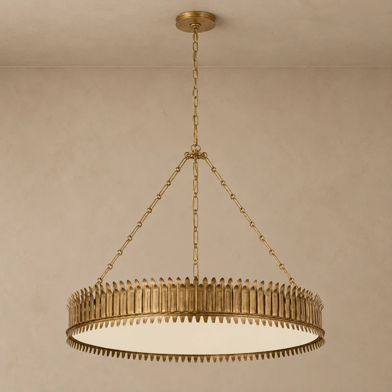 Alloro Antique Gold Leaf Chandelier | CLALL5207AG