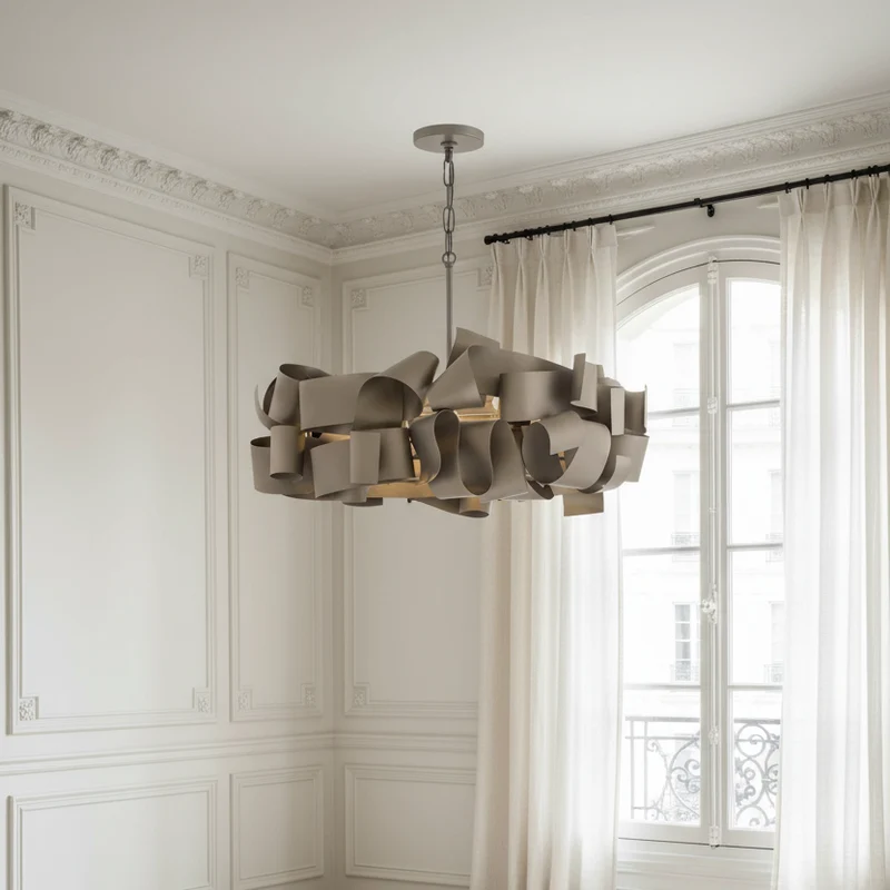 Ribbon Chandelier | Hand-Formed Iron | CL377852
