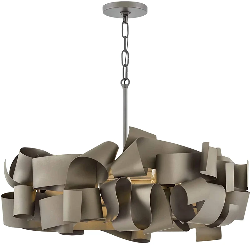 Ribbon Chandelier | Hand-Formed Iron | CL377852