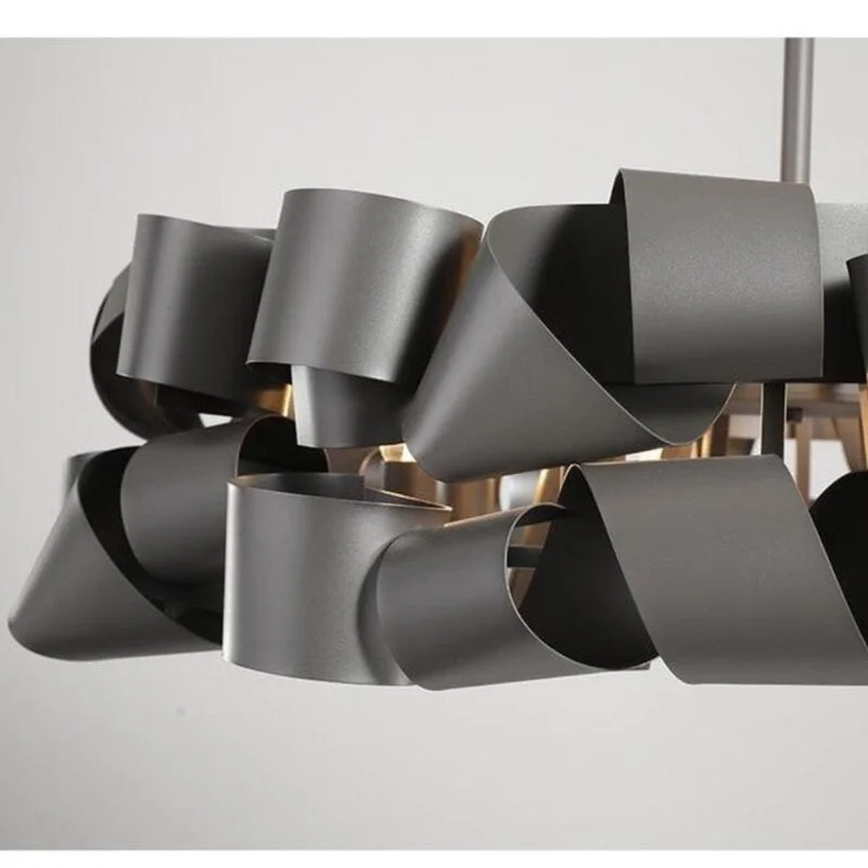 Ribbon Chandelier | Hand-Formed Iron | CL377852