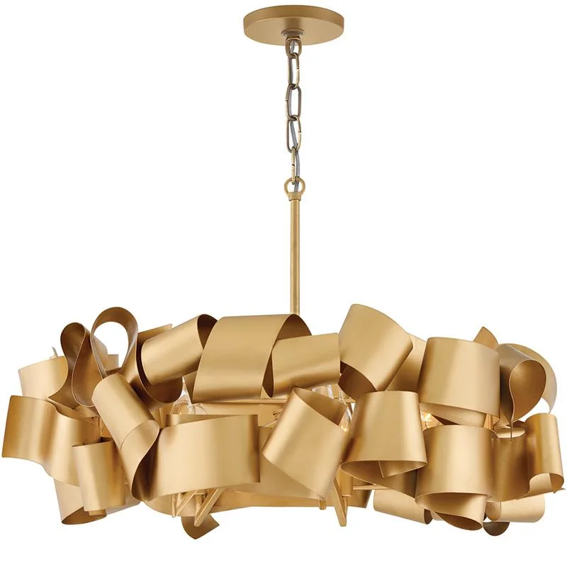 Ribbon Chandelier | Hand-Formed Iron | CL377852