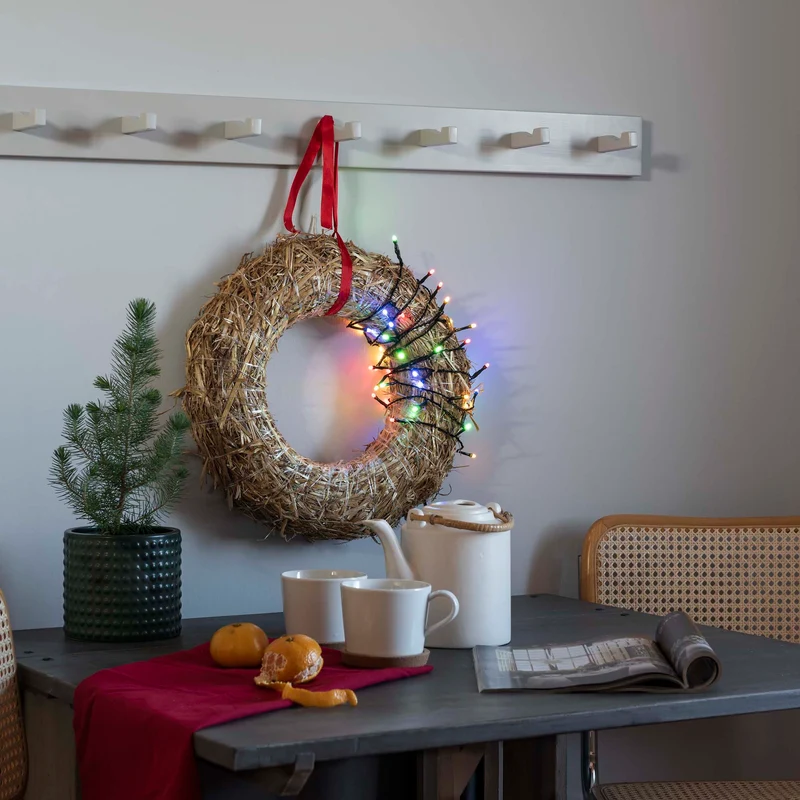 Konstsmide Micro LED-Lichterkette, bunt, 30V Innentrafo