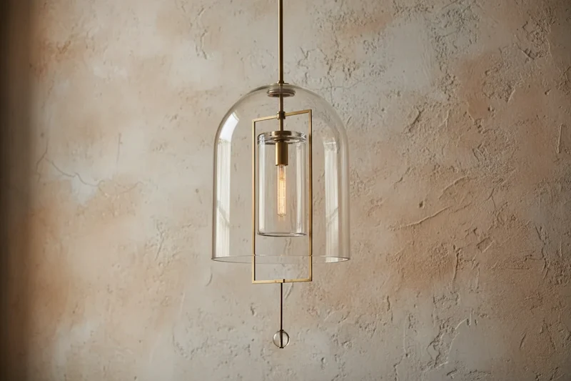Modern Brass & Glass Pendant Light | CLVV2500